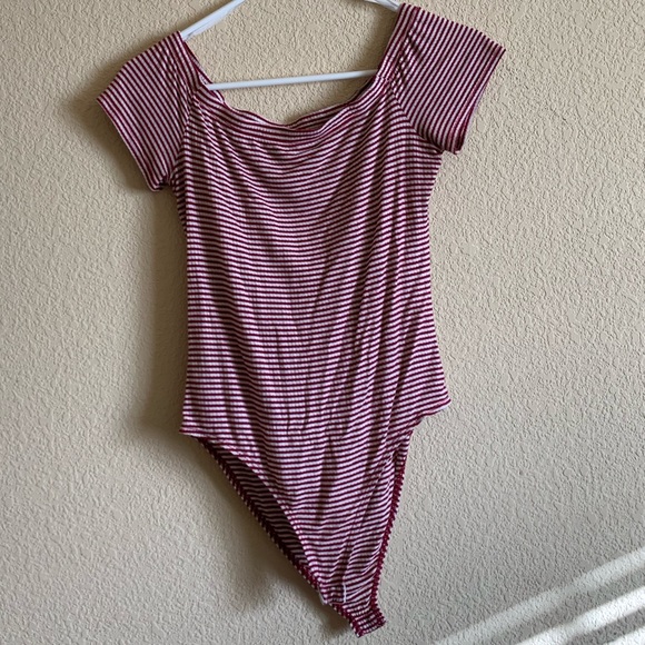 Red and white striped body suit - Picture 1 of 4